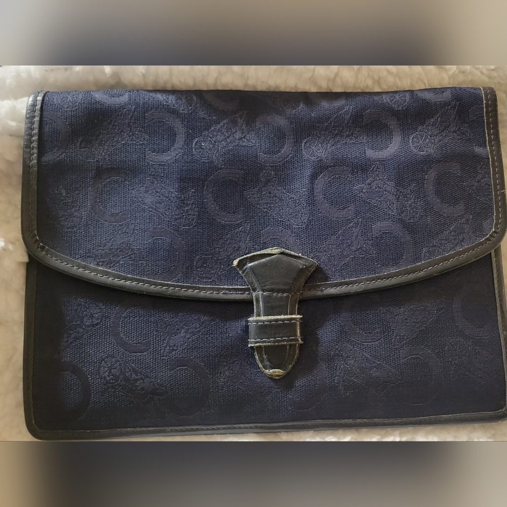 Vintage 1970s CELINE handbag Navy
